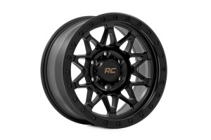 Off-road Wheel - Rough Country - Simulated Beadlock - Semi Gloss Black
